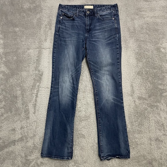 Gap 1969 Jeans Womens Size 28 Short Perfect‎ Boot Mid Rise Dark Wash Blue Denim - Picture 1 of 8